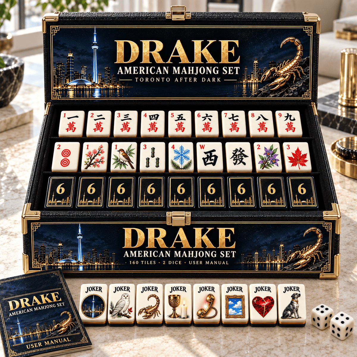 Premium DRK Mahjong Tiles Set PVNA