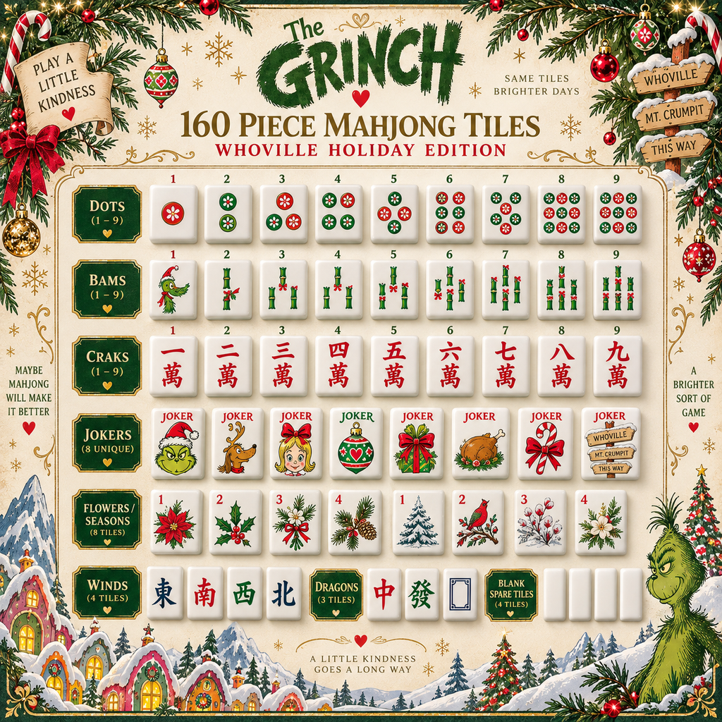 Premium TGR Mahjong Tiles Set TNSM