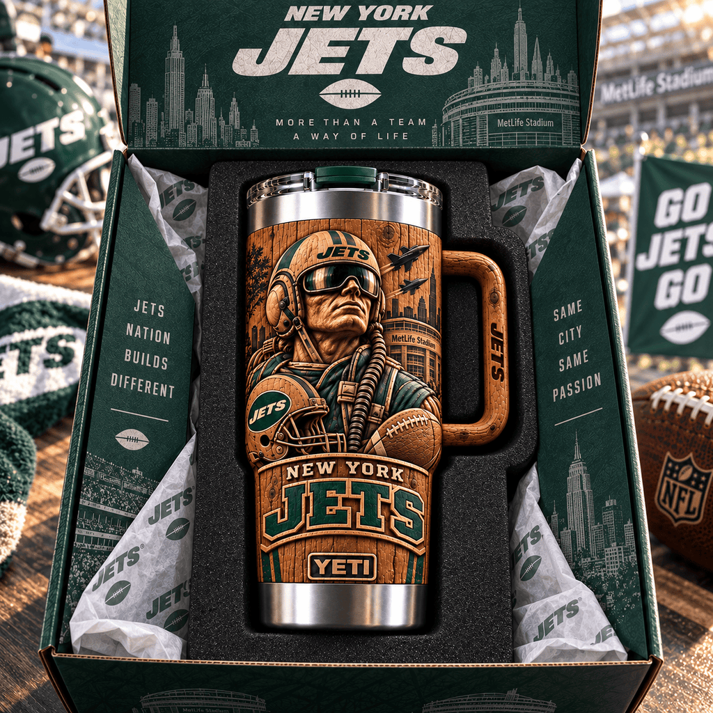 NYJ- 40oz Woodgrain Relief Tumbler NTTB